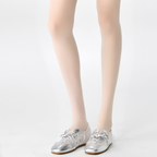 Close-up of fine nylon spandex fabric with high-density weave, soft and durable sheer tights material showing smooth and breathable texture.