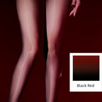 Elegant packaging of sheer nylon tights with product label and care instructions, minimal aesthetic design for online retail display.