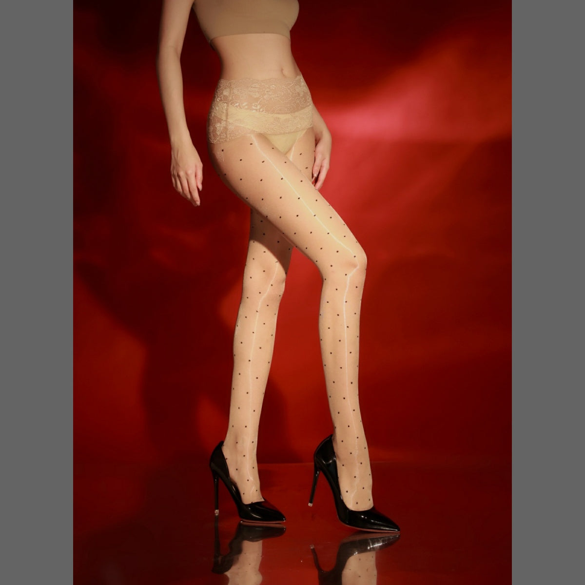 Velours Muse・Polka Dot Sheer Tights・Classic Collection・6011