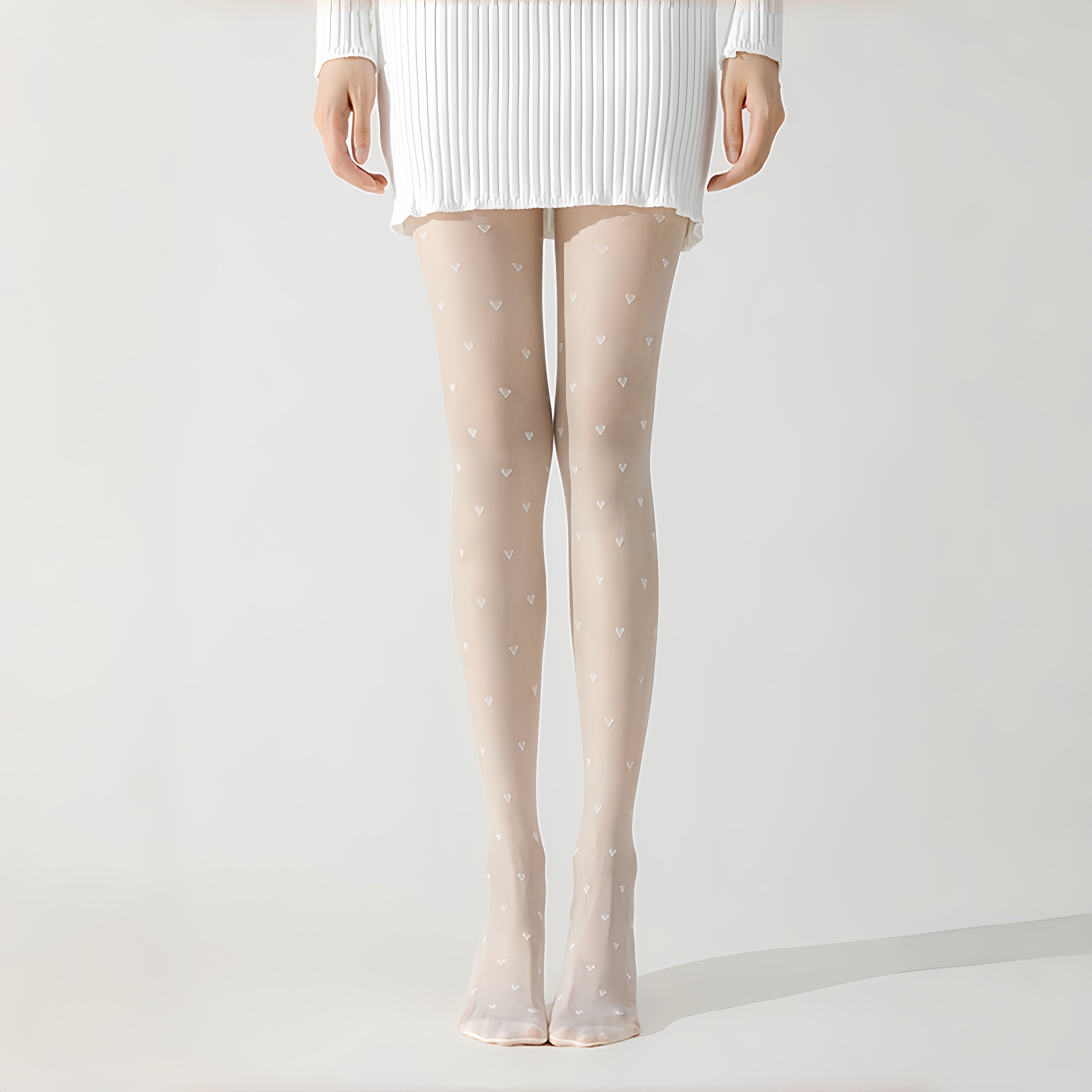 Model wearing Premium Ultra Sheer Tights by Tree New Bee