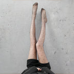 Model wearing Premium Spot Ultra Sheer Tights by Tree New Bee