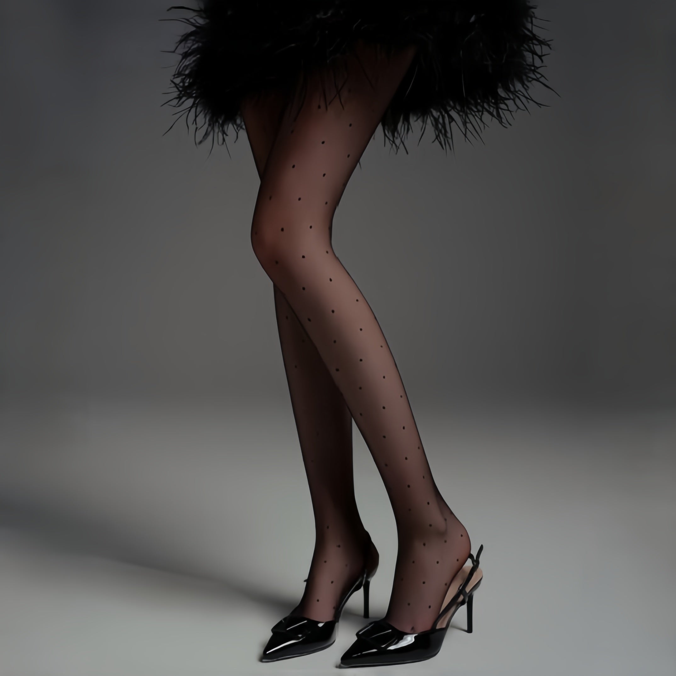 Ligne Bola・Silhouette Dots Sheer Tights・6031